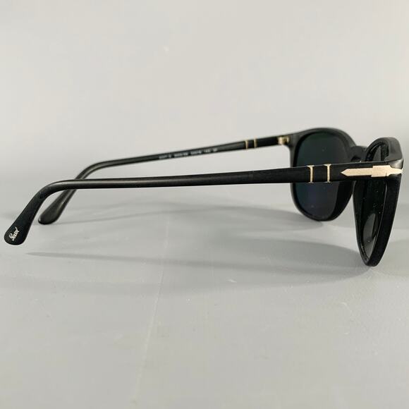 PERSOL Black Silver Acetate Sunglasses - Picture 2 of 8
